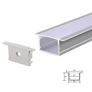 Recessed LED Channel Lighting Diffuser 30x20mm