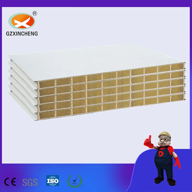 Glass Magnesium Rock Wool Sandwich Panel for Hospital