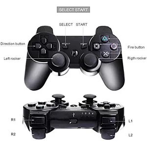 PS3 Controller Wireless Controller Gamepad Compatible with Sony Playstation 3