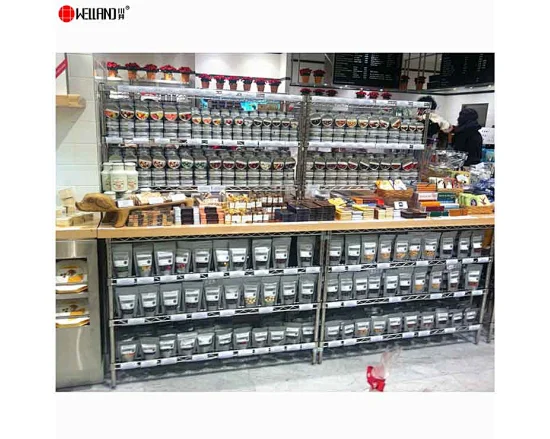 prateleiras de prateleiras de supermercado
