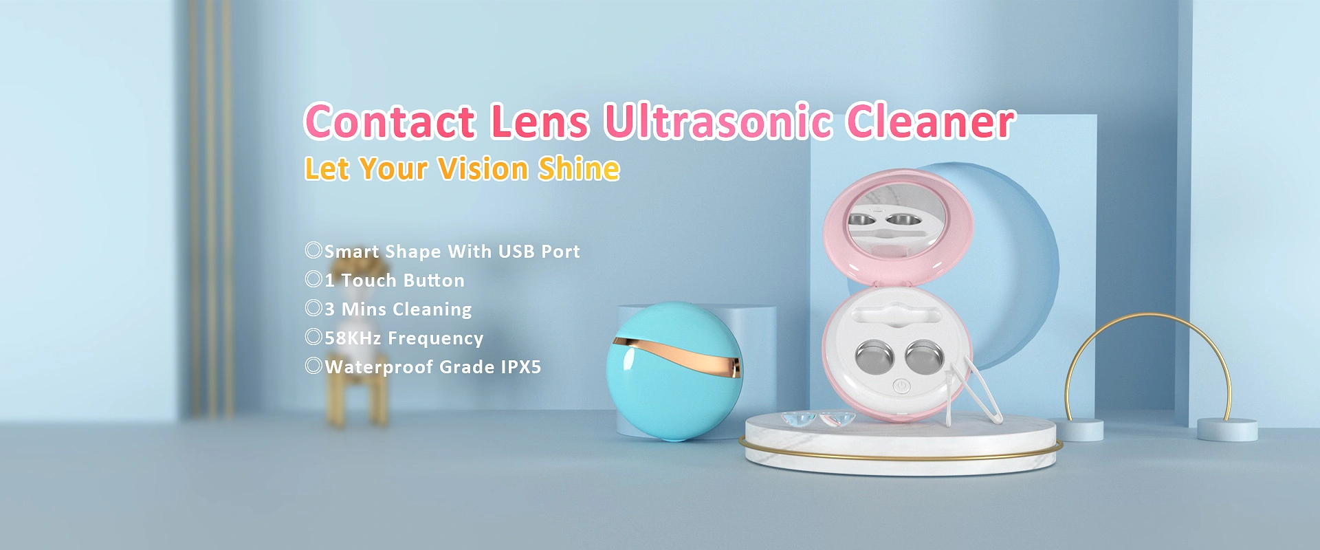 Ultrasonic Cleaner for Contact Lenses