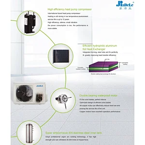 Custom Logo Jiadele Tankless Instant Electric Micro Outdoor Heat Pump Water Heater Warmtepomp
