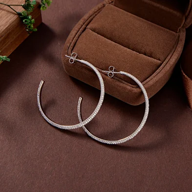 michael kors silver hoop earrings