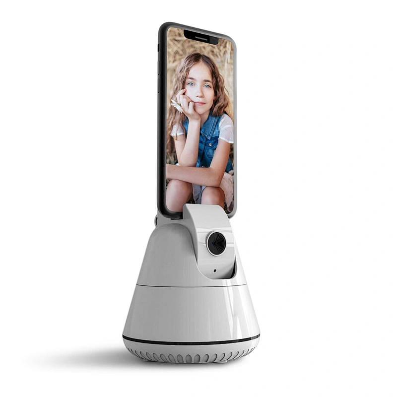 スマート雲台、トラッキングサポート知能【応用不要】360° 自動顔追跡自撮り棒は携帯電話、タブレットパソコン-携帯カメラに三脚を設置し、ストリーミングメディアを生放送するために、リアルタイム動画を提供します。