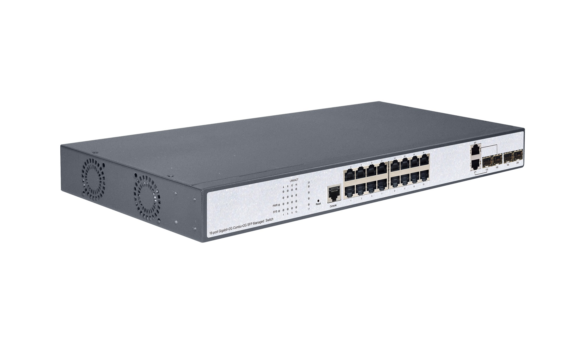 16-Port Gigabit+2G Combo+2G SFP Managed Switch
