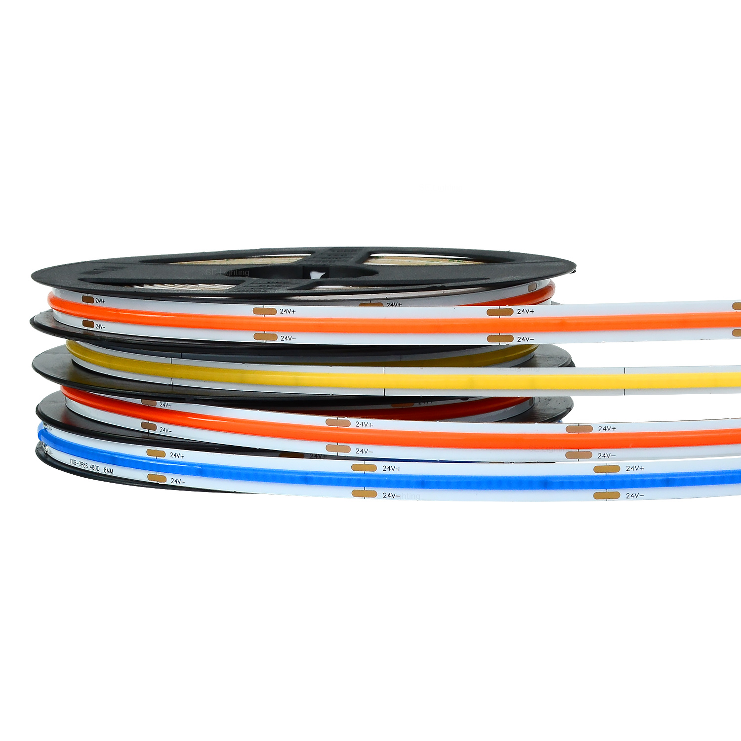24V 12V COB LED Strip Light Waterproof 480LEDs 8mm