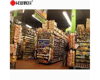 Green Color Heavy Duty Supermarket Store Tall Addon Steel Display Wire Shelving for Good