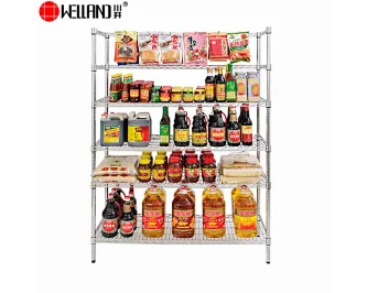 NSF Approval Chrome Metal Good Shelf Supermarket Food Display Wire Rack