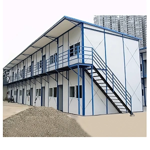 Casa prefabricada del marco de acero de la casa K del dormitorio del campo de trabajo de dos pisos