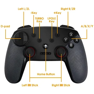 Wireless Pro Controller Gamepad Joypad Remote Joystick for Switch Console
