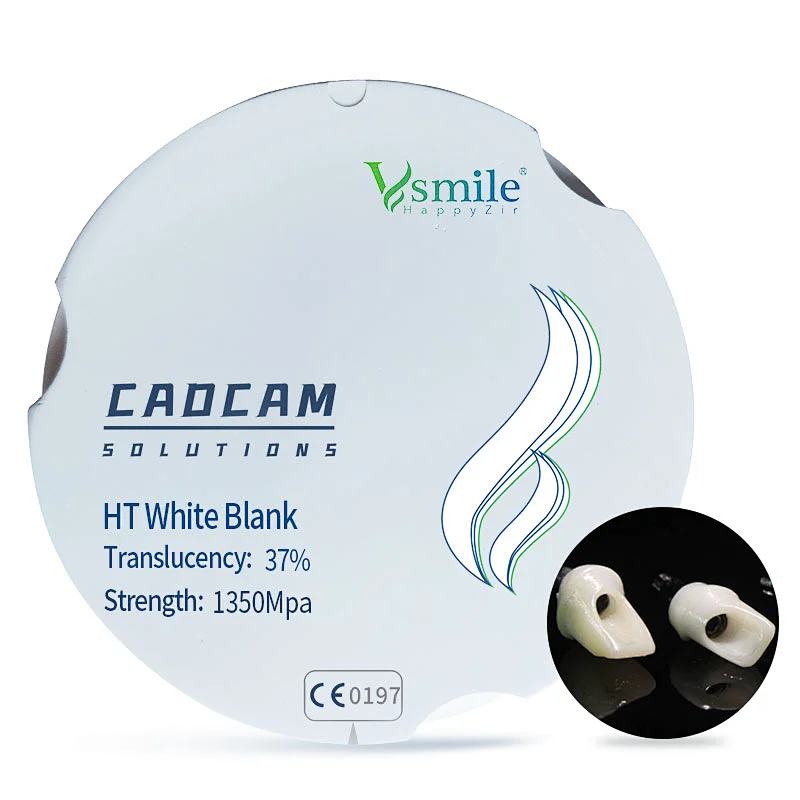 HappyZir 98mm/95mm/71mm HT High Translucency white Zirconia Disc