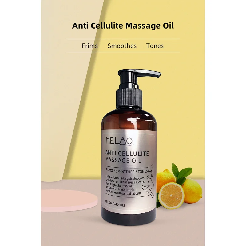 Anti Cellulite Body Massage Light Weight Oil private label 100% Natural and Organic