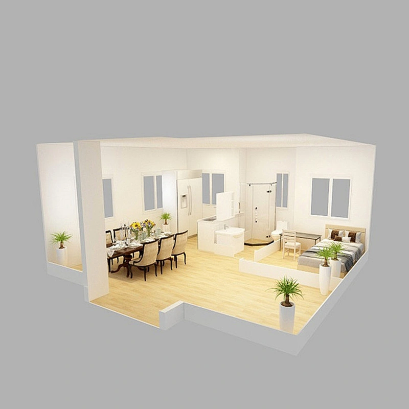 2021China Casa contenedor de nuevo estilo con diseño plegable