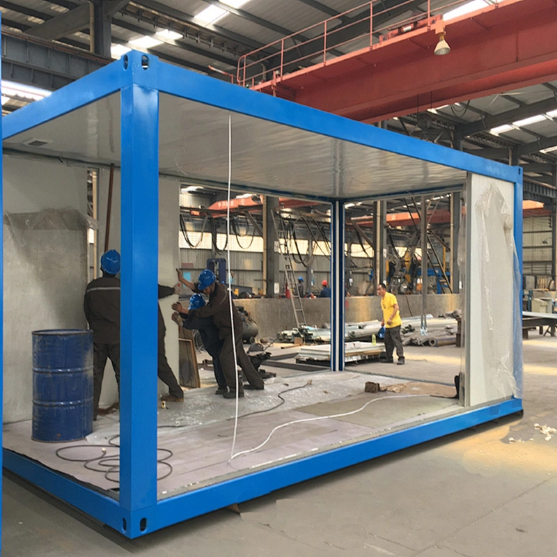 Casa contenedor de 2 pisos modular prefabricada de 20 pies, paquete plano a la venta