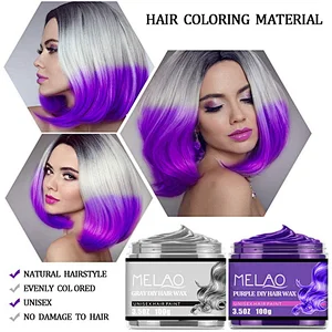 Hair color wax unisex  salon hair styling product strong hold private label