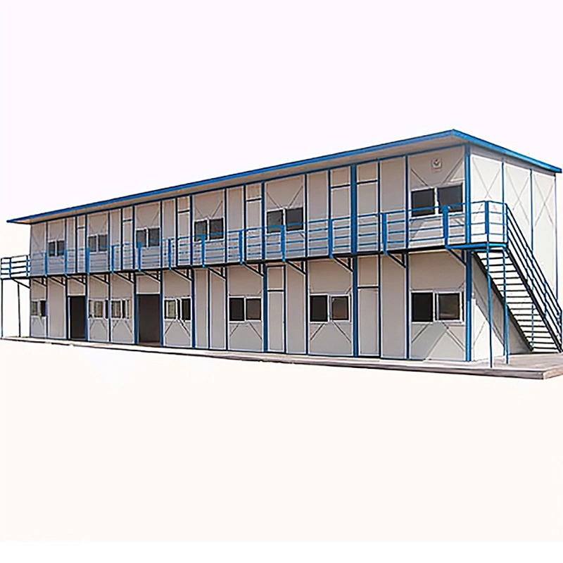 Casa prefabricada del marco de acero de la casa K del dormitorio del campo de trabajo de dos pisos