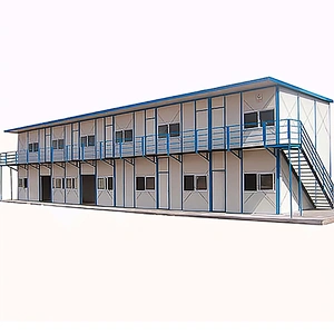 Casa prefabricada del marco de acero de la casa K del dormitorio del campo de trabajo de dos pisos