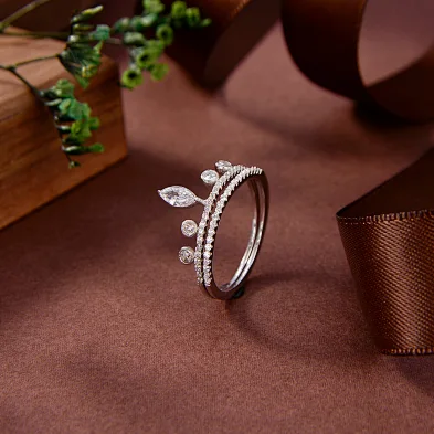 silver hammered ring