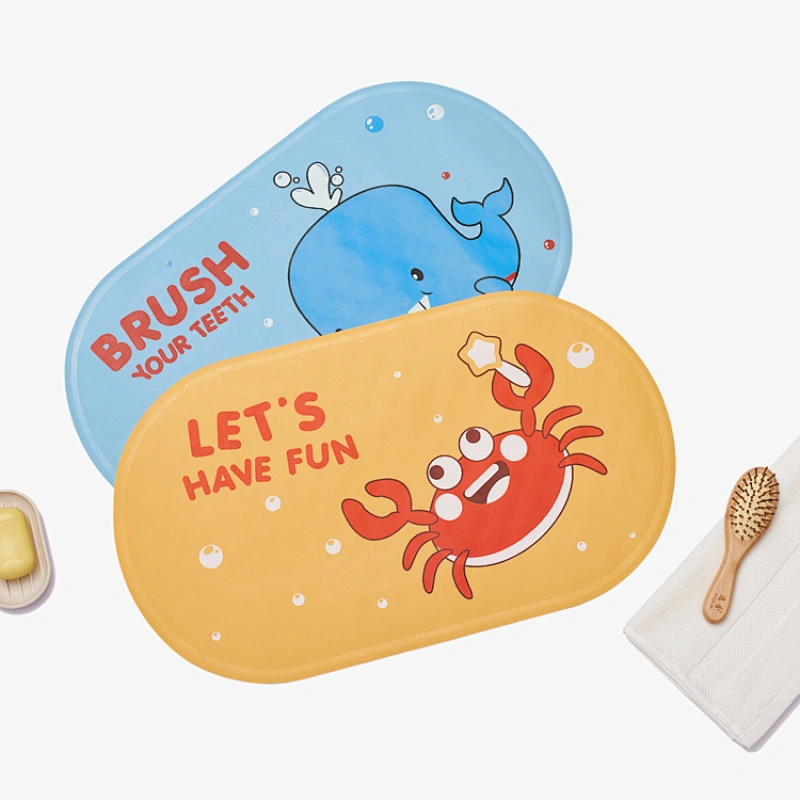 Custom rubber bath mat baby shower bath tub anti slip mat with printing