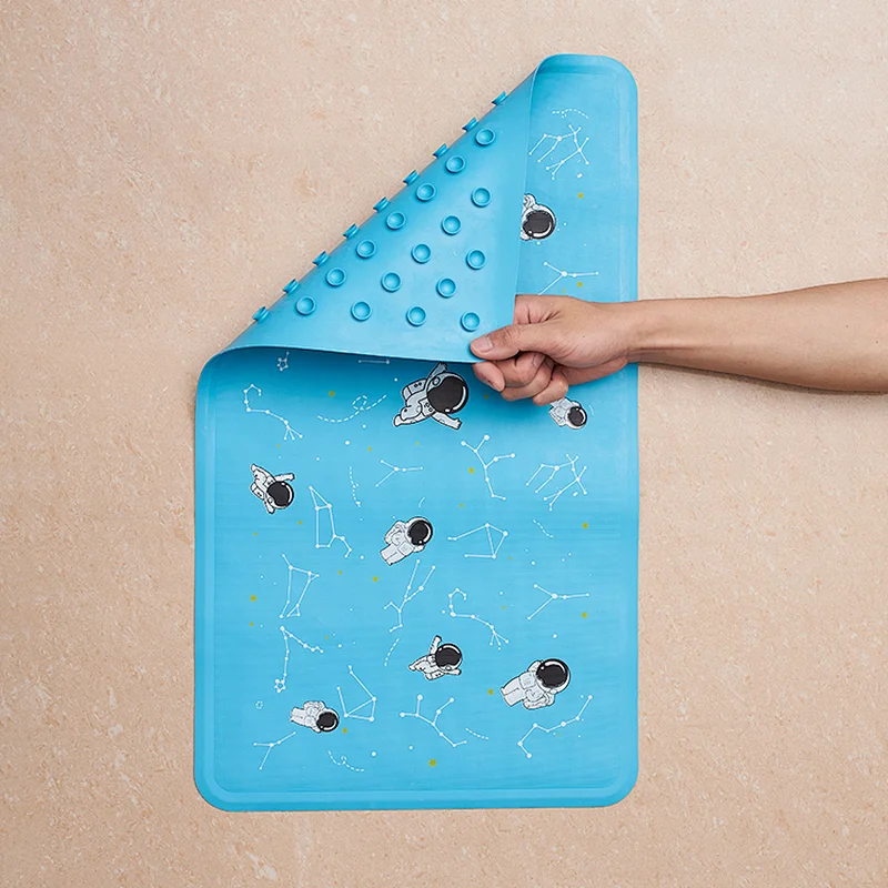 Soft and comfortable non-slip with suction cups baby rubber shower bath mat