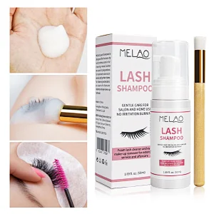 Lash growth lash shampoo private label eyelash extension tear free foam cleansing