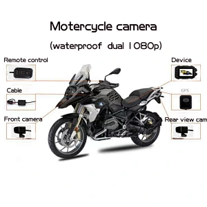MOT-508 |  Motorcycle camera  | DUAL lens  Full HD 1080p @ 30fps | 3