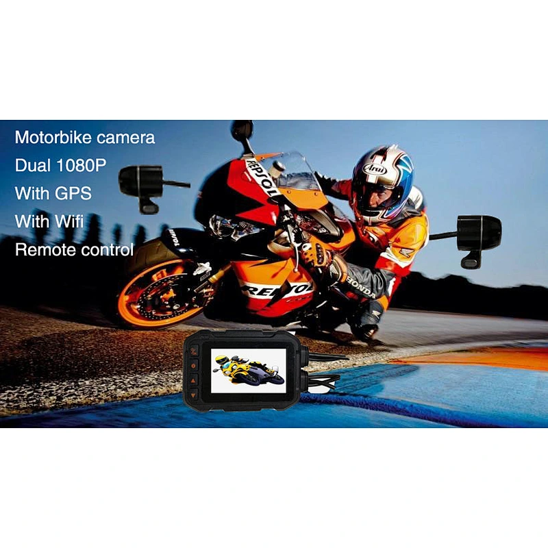MOT-508 |  Motorcycle camera  | DUAL lens  Full HD 1080p @ 30fps | 3