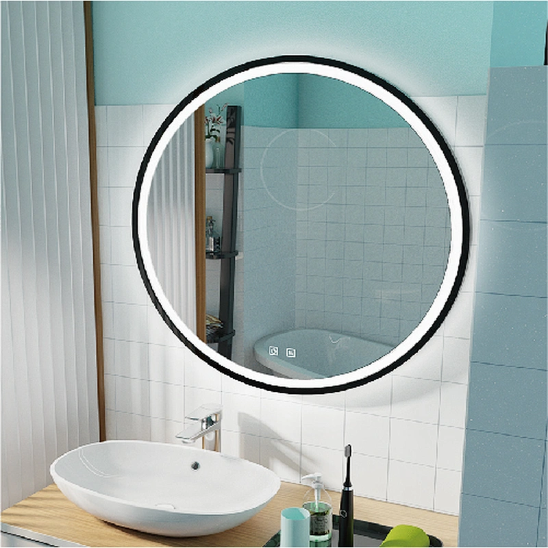 Round Mirror With LED Lights  With Adjustable Light HC2011