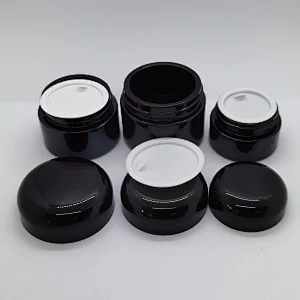 20g 30g 50g  natural black  round glass jar screw cap cosmetic skin care container package   Personal Care lotion  e liquid