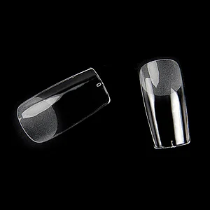 Square seamless transparent color nail tips