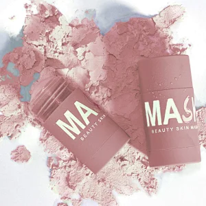 Pink purifying cleansing clay mask stick