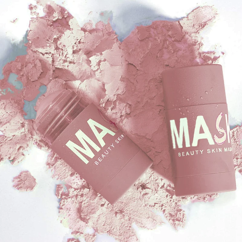 Pink purifying cleansing clay mask stick