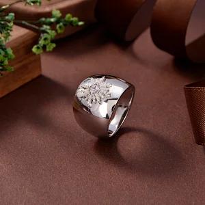 hammered silver ring