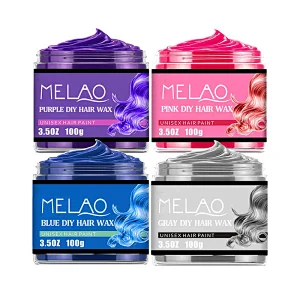 Hair color wax unisex  salon hair styling product strong hold private label