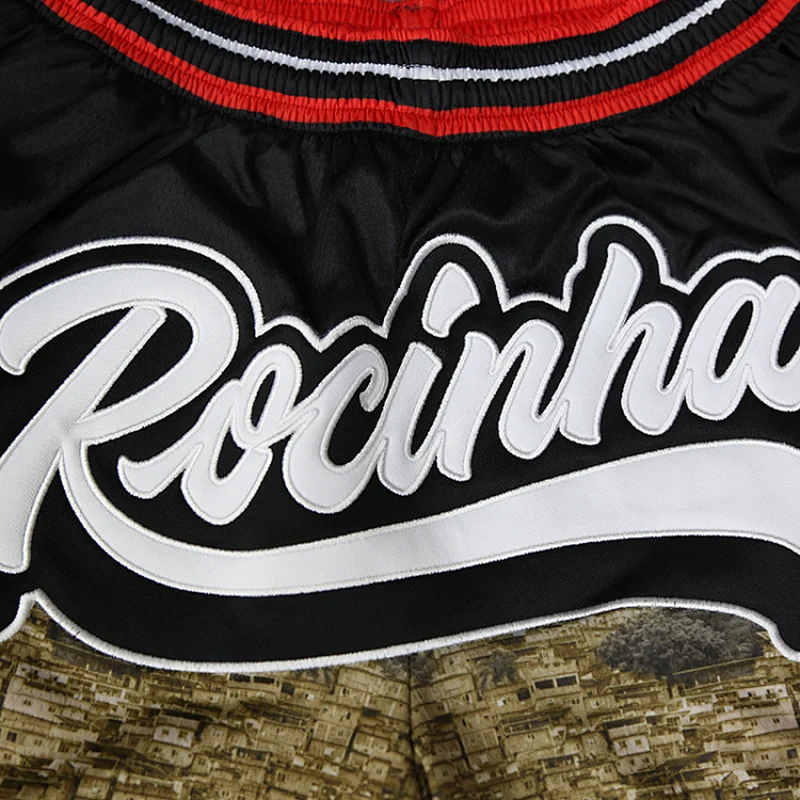 Custom embroidery basketball shorts with pockets mesh basketball jersey