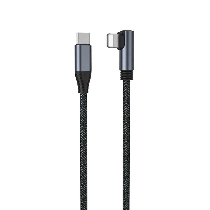 Angled USB C to Lightning cable