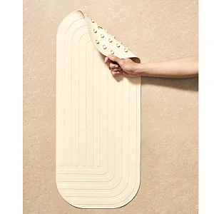 Rubber bath shower mat non slip silicone bathtub mat for tub bathroom with suction cups