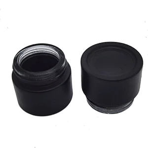 10g Black frosted cosmetic glass jar with bamboo lid cream personal care cover lotion e liquid aromatherapy