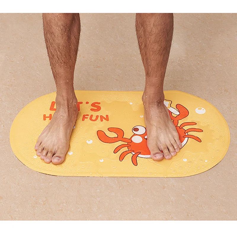 Custom rubber bath mat baby shower bath tub anti slip mat with printing