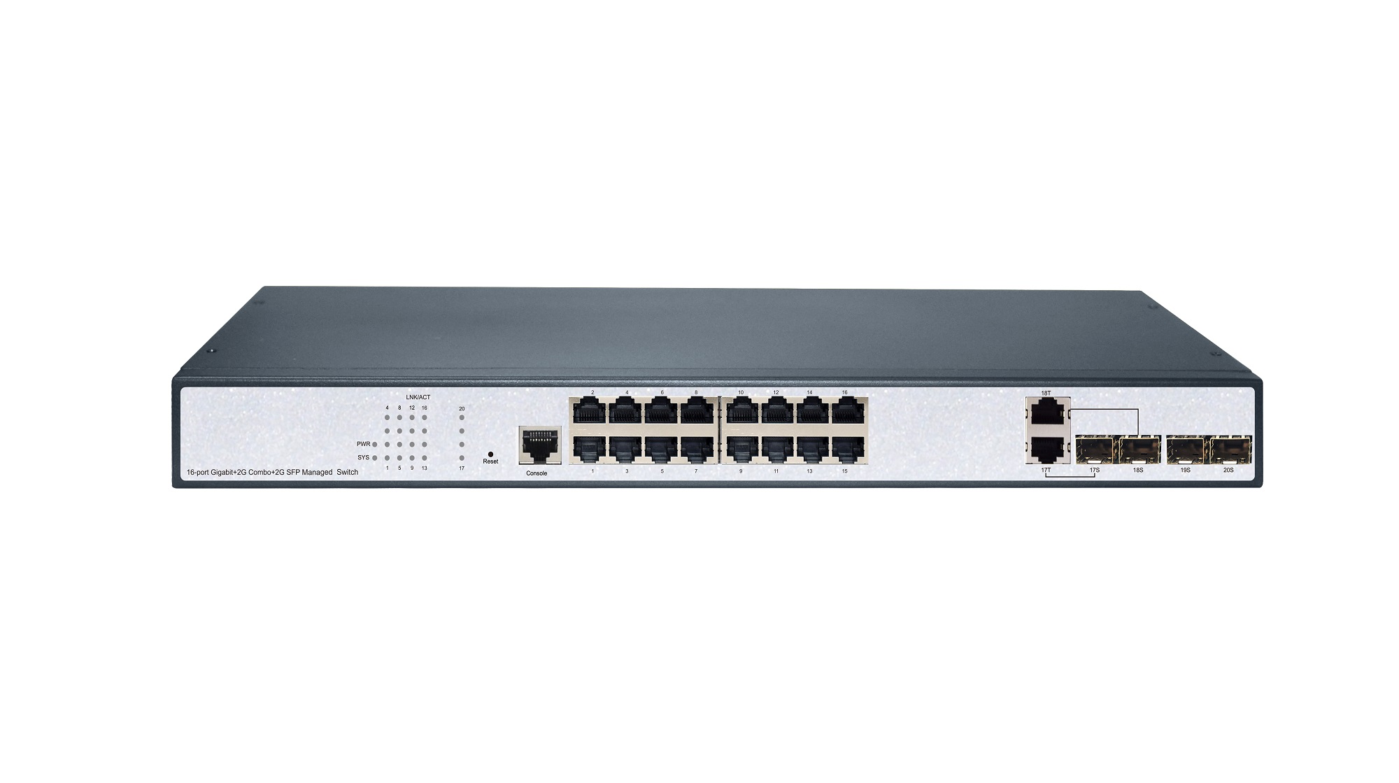 16-Port Gigabit+2G Combo+2G SFP Managed Switch