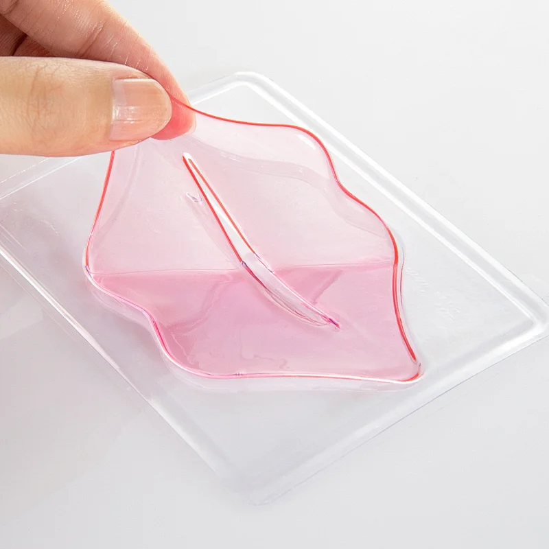 Lip mask patch 24k Gold collagen sheet pink lip mask  hydrating moisturizing crystal private label