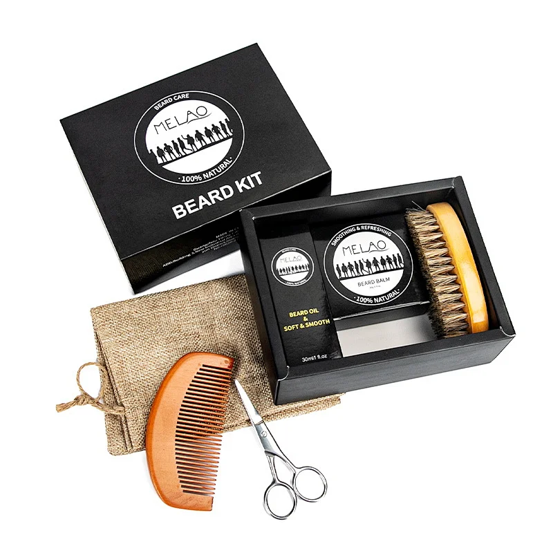 Beard Growth Kit Growth Beard Oil Serum Roller Beard Cream Care Sets Private label