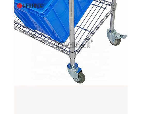 chrome wire steel utility cart trolley