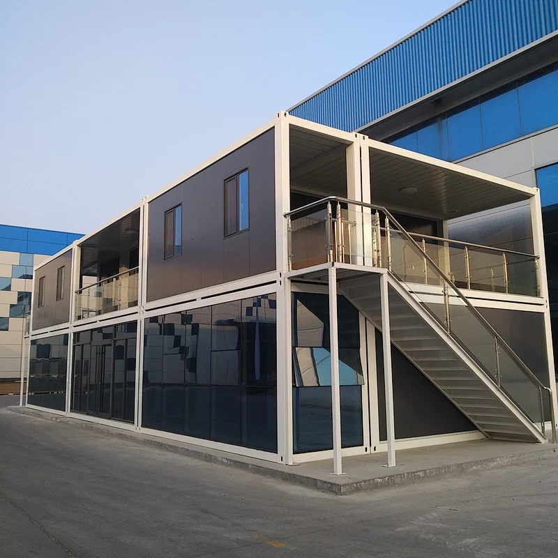 High-end Business Style Black, Deep Grey Prefab Container House