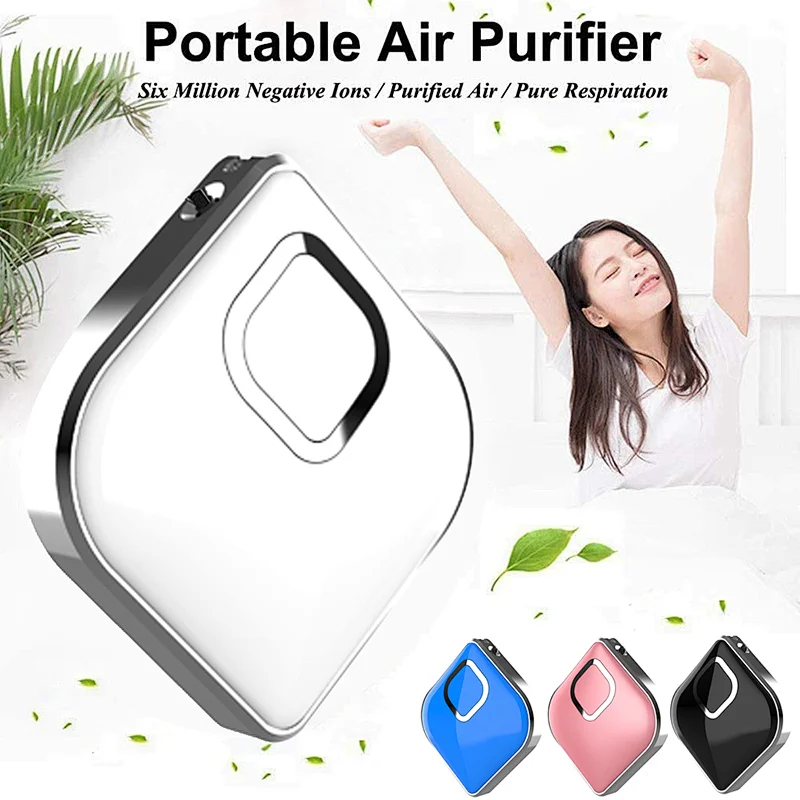 Mini Wearable Air Purifier Necklace & Portable Air Freshener Smoke Purifier