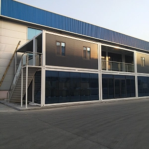 High-end Business Style Black, Deep Grey Prefab Container House