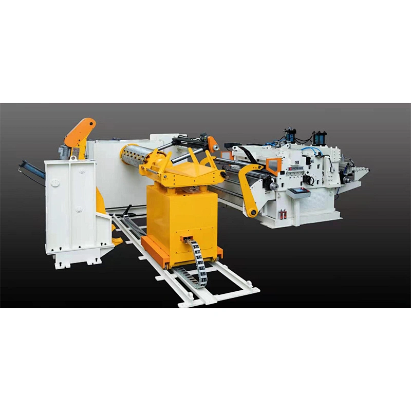 LNCF8 series 3 in 1 Uncoiler Straightener Feeder مع عربة الملف
