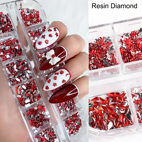 12 Grids Resin Rinestone
