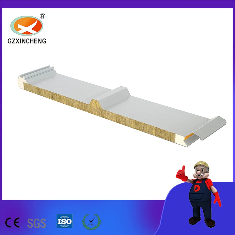 Wholesale Insulation Core Structural Insulated Used Freezer Room PU Sealing Rock Wool Sandwich Panel with Cheap Price