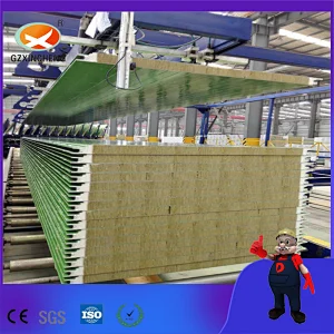 Fireproof Soundproof Acoustic Perforated/Unperforated PU Closing/Sealing/Edge Rockwool Sandwich Panels